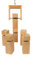 goki Fröbelturm - Stapelspiel aus Massivem Buchenholz für bis zu 16 Spielern für Kinder und Erwachsene inkl. Stoffbeutel Gruppenspiel Stapelspiel Teambuilding Holzklötze Kommunikation