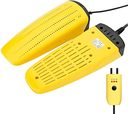 DBXOKKFCC Boot Dryer Shoe Dryer Electric, Portable Warmer Footwear Dryer Shoes Heater W/Timer, Glove Dryer & Boot Warmer With Heat Blower, Foldable Scalable & Quick Drying(Yellow)