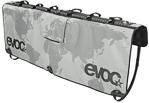 EVOC TAILGATE PAD per il trasporto di biciclette nel pick-up (portabici senza gancio di traino, accesso alla leva del portellone posteriore, taglia: M/L), grigio pietra
