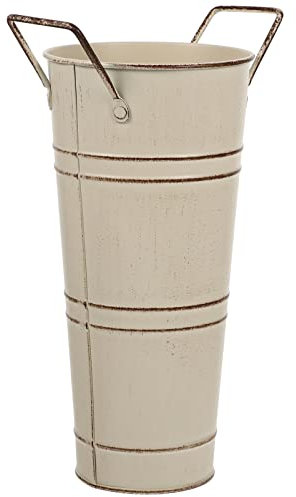 BESPORTBLE Retro Metal Flower Bucket Vintage Flower Pot with Handle Rustic Planter for Home Office Garden Decor Diy Projects