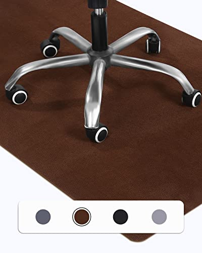 90 x 140 cm, Bürostuhl Unterlage, Braun, Schreibtischstuhl Unterlage, Bodenschutzmatte bürostuhl, Kratzfest Bodenmatte Stuhlunterlage, Bodenschutzmatte für Laminat, Parkett und Hartböden