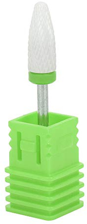 Punte Trapano per Unghie Manicure in Ceramica, Punte Fresa per Unghie a Forma di Mais, con Base di Visualizzazione, Nail Drill Bit per Manicure, Pedicure (Scatola verde a grana grossa C)