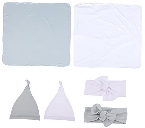 ibasenice 2sätze Swaddle Mit Hut Und Haarband Neugeborenen Kuscheldecke Baumwolle Ultraweich Und Atmungsaktiv Für Babybett Und Kinderwagen