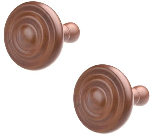 ABC Decor Naturals Wooden Curtain Holdbacks, Pack of 2 Hold Backs, Chestnut