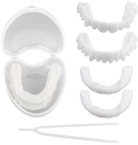 2 Paare Prothesen Gefälschte Zähne Lächeln Zähne Furniere Oben Und Unten, Sofortige Kosmetische Veneers Zähne Für Männer Frauen Zahnaufhellung Schlechte Zähne Abdecken