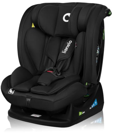 LIONELO IZZY I-SIZE Siège Auto Bébé 40 à 150 cm, Universel Face et Dos à la Route, Appui-tête Renforcé, 13 degrés de Réglage de l'Appui-tête, Dossier Réglable, R129 i-Size (Black)