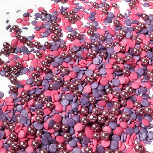 Streuselheld Glitzer Blitzer Pink 120g Zuckerstreusel | Pinker Sprinkles-Mix als kreatives Topping für Torten, essbare Deko-Streusel für Muffins, Cupcakes und Geburtstagskuchen