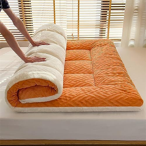 Japanische Bodenmatratze, dicke Futon-Tatami-Matte, Bettgestell für Jungen und Mädchen, Schlafsaal, faltbare Rollmatratze mit extra Dicke