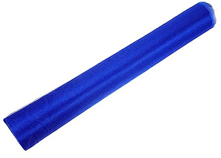 IWOWHERO 1 Rolle Durchsichtiges Saman-Garn Urlaub Tüll Tüll- - Bänder Verzierungen zum Basteln Stoff Tüll Spule seidenband Ribbon kleist Hochzeitslayout Craft DIY Gazeband Blue