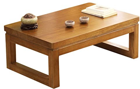 UQACHG Couchtische Tisch Großer japanischer Stil Massivholz Balkon Moderne Plattform Teetisch Tatami Niedriger Tisch Säulentische，Wood Color-50 * 40 * 30cm