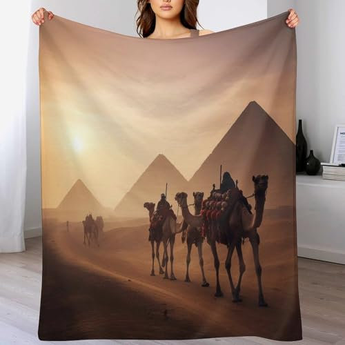 Manta Animal Camello, Manta Pelo Mullida Súper Cálidas, Manta Sofa, Manta Flannel Extra Suave, Manta para Sofa, Sobrecama, （150×200cm）