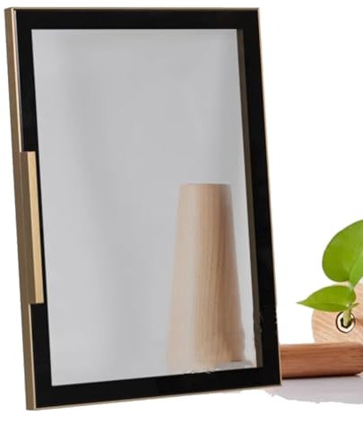 Glastür mit modernem Aluminiumrahmen für Regal mit integriertem Griff (50 x 40 cm)