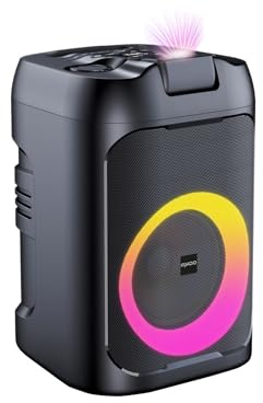 IRRADIO IR-PS60 STARLIGHT, Diffusore portatile, 60W RMS, LED e Laser RGB, Midwoofer da 19 cm, Doppio Tweeter, Karaoke con 2 Microfoni, True Wireless Stereo, Fino a 8 ore di Autonomia