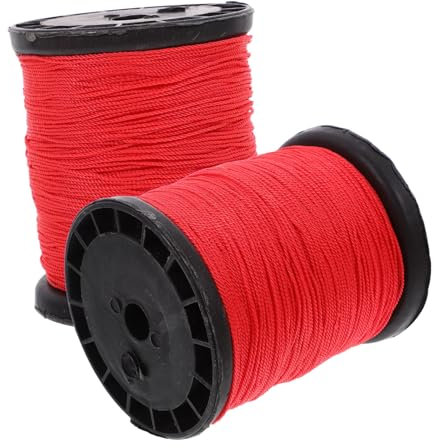 Cuerda de Nailon para Mampostería, 2 Rollos, Rojo, Resistente