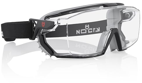 NoCry Safety Goggles Over Glasses — Clear Protective Eyewear With Anti-Fog, UV380, Panoramic Lenses For Men & Women — ANSI Z87.1 Rated For Lab, Dust, And Construction Goggles