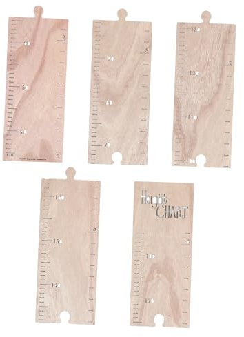 LIFKOME Kinderzimmer DIY Holz Messlatte Größenmessleiste Wachstumstabelle Wanddeko Langlebig Praktisch für Mädchen Jungen