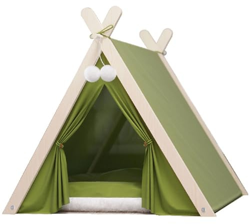Pet Tipi mit Kissen, Indoor/Outdoor Hund Katze Haus, Tragbarer Unterschlupf für Komfort und Spielen