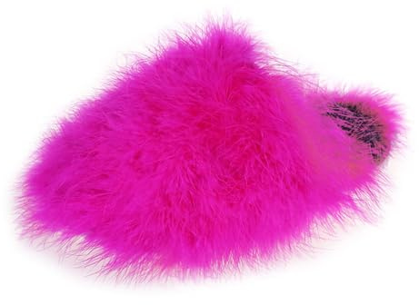 Tofflor dam vinter rosa – tofflor dam fluffiga pantoletter mysiga tofflor sängskor utomhus tofflor varma tofflor fuskpäls vinterskor luddig filttofflor fritid stugskor, Het rosa, 37 EU
