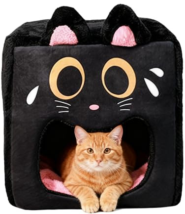 Casa per gatti per interni – Tenda per dormire in peluche, per gatti, come posto letto, per camera da letto, casa colonica, casa, inverno