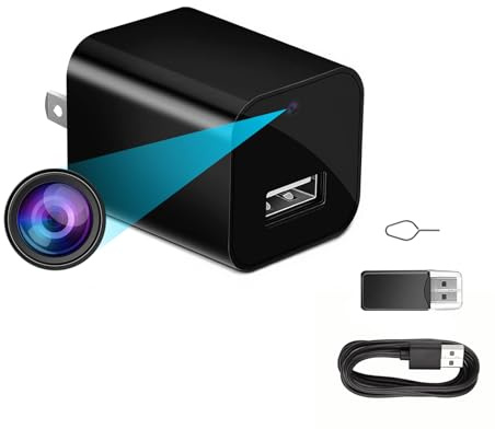 biyizor 1080P Hidden Spy Camera USB Charger - Discreet WiFi Surveillance Camera with Motion Sensors, Night Vision, and App Connectivity for Home Monitoring