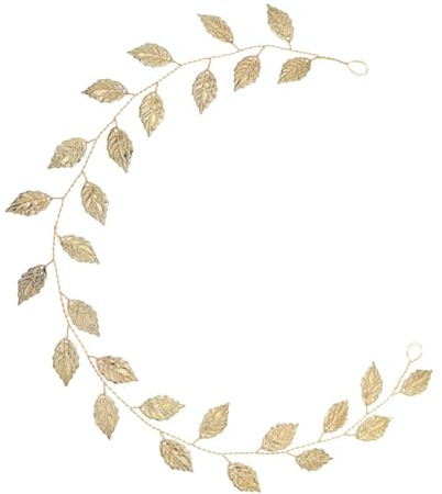 Toyvian Bijou de Cheveux de Mariée en Alliage Doré Feuille Accessoire de Coiffure Élégant pour Mariage Serrage-Tête Romantique pour Cérémonie et Fête Ornement Léger et Confortable