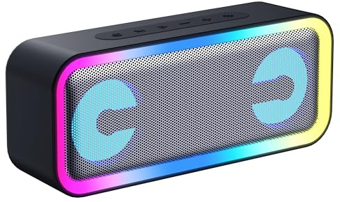Enceinte Bluetooth Portable, Enceintes Bluetooth Puissante 5.4 Sans Fil Avec 40w stéréo, Appariage TWS, Appel Mains Libres,Autonomie 30 hrs, Haut-Parleur IPX7 Pour L'extérieur/La Fête/Voyage Argenté