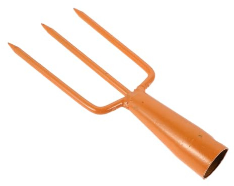INOOMP Testa di Forca Agricola a 3 Denti in Acciaio per Diserbo e Allentamento Terreno, Ricambio per Forca da Giardino da 15 Cm, Attrezzo Manuale per Scavare e Aerare Prato