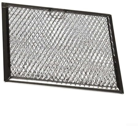 WB02X11534 - Filtro de grasa para microondas de malla de aluminio de repuesto para hornos GE, trampa de flujo de aire de alta eficiencia, color plateado, negro, tamaño estándar