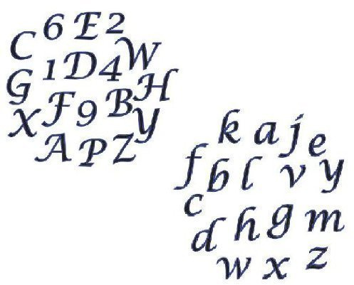 FMM Alphabet and Number Script Tappits Set Cutter(upper & lower case)