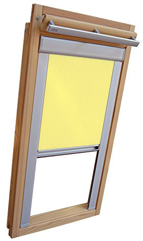 Verdunkelungsrollo Rollo mit Seitenschienen für Velux DKL/DKU-EP GGU,GPU,GHU,GTU SK06 gelb