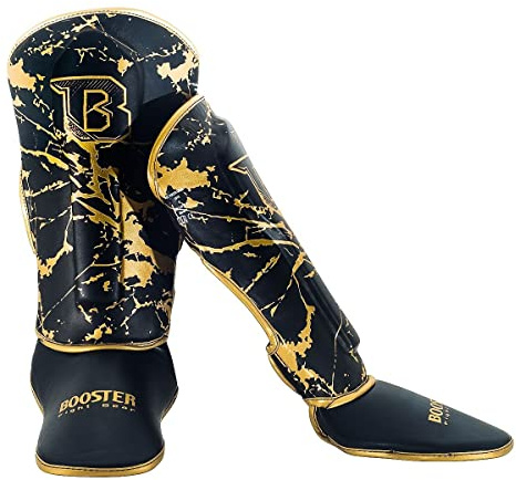 Booster Schienbeinschoner, Kinder, Gold-Marble, Shin Guards, MMA, Muay Thai