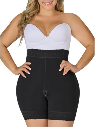 M&D 0327 High Waist Body Shaper Butt Lifter Slimmer Shorts | Fajas Levanta Cola Black