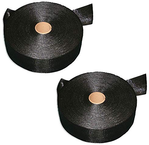 Dewitt 2-Pack Non-Adhesive Batten Tape Roll, Black, 2.75 Inch x 100 Yard – Woven Poly Tapes for Securing Greenhouse Plastic Film to Wood Framing, Covers, and Light Tarp Applications