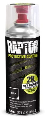 U-POL – RAPTOR Beschichtung 2K-Spraydose inkl. Härter (400ml | Schwarz)