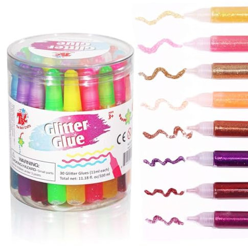 TBC Glitter Glue Pens Washable Art Crafting Supplier 30 x 10ml