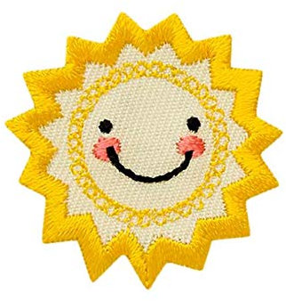 Mono-Quick Bügelbild Aufnäher Patch Applikation zum Aufbügeln Sommer Sonne gelb 3,5 cm 4015