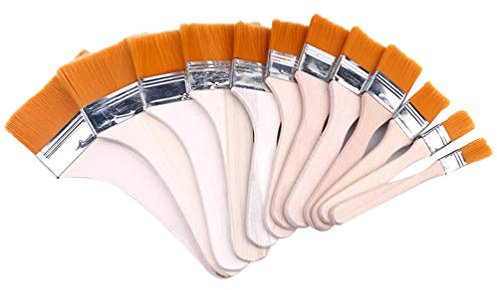 Healifty 12 Stück Kreidefarbe Wachspinsel Set Naturborsten Runde Pinsel Werkzeug für Möbel Wohnkultur Wachsen