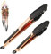 Cheffellow Kitchen Tongs Silicone Tongs Premium Rose Gold BBQ Tongs Perfect for Serving Salad Stainless Steel Made with Silicon Grips nonstick Cooking Tongs (9x12)