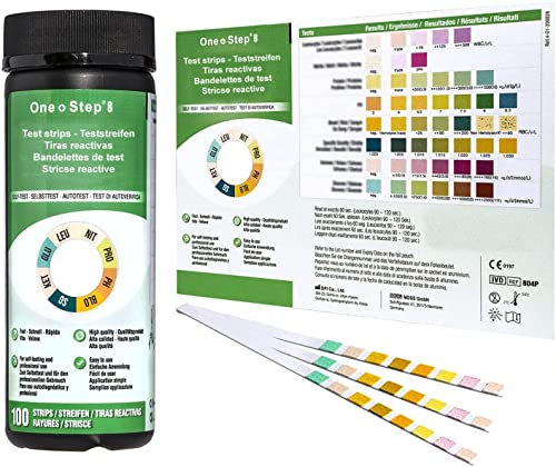 One+Step 100 x Test de Bandelettes de santé - multi 8 paramètre - avec une carte de référence