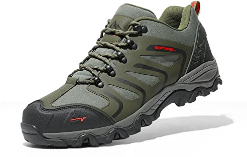 NORTIV 8 Zapatos de Senderismo Hombres Zapatillas Trekking Impermeables Botas Montaña Ligeros al Aire Libre Ejército Verde 160448_LOW-E Talla 41 (EUR)