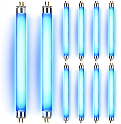 Kittmip 10Pack 32050 6Watt UV Replacement Bulbs, F6T5/BL Fluorescent Tube G5 Base Mosquito & Flying Insect Trap Bug Zapper Light Bulb Compatible with DT2000XL DT2000XLP