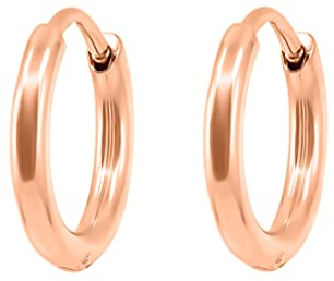 Nuoli® Mini Creolen Damen (Durchmesser: 12mm) kleine Ohrringe für Frauen, aus Edelstahl