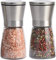 Blissify Large Salt and Pepper Grinder [Set of 2] – Brushed Stainless Steel Pepper Crusher, Adjustable Coarseness, Non-Corrosive Rotator, Salt Shaker | Kitchen Gadget