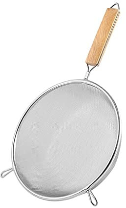 Skimmer da cucina Filtro a maglia fine Filtro for alimenti Paletta for alimenti Scolapasta grande Scolapasta Filtri a maglia fine in acciaio inossidabile (Size : S)