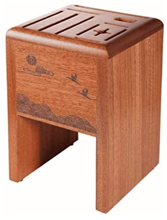 ISCBAFYX Knife Block Storage Knife Block Wood Knife Holder Solid Wood Knife Block Stand Knives Storage Shelf Rack Storage for Kitchen