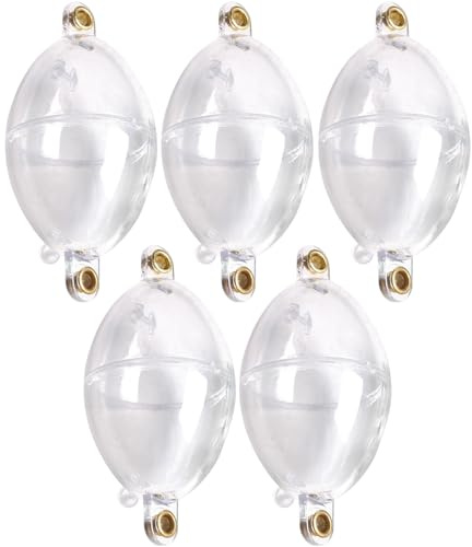 TopHomer 5 x ovale Kunststoff-Wasserkugel-Schwimmer, Wasserfüllung, Outdoor-Angeln, Zubehör für Boot, Angeln, Meeresangeln, Angeln