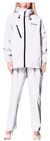 KBOPLEMQ Chaqueta impermeable/traje de pantalón para mujer, traje de lluvia con cremallera, pantalones de lluvia, chaqueta a prueba de viento, chaqueta al aire libre, montañismo, escalada, deportes,