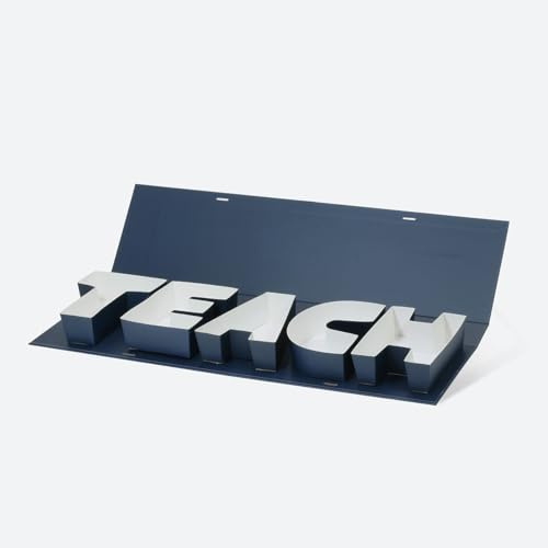 Geoto 65,3 x 15,2 x 5,1 cm, rosa/rot/weiß/schwarz/marineblau, kreative Geschenkverpackung, Idee, befüllbar, für Lehrer, Briefform, marineblau
