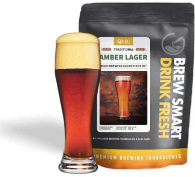 iGulu Amber Lager Bierbrau-Set, Premium Brau-Zutaten Kit mit RFID-Karte