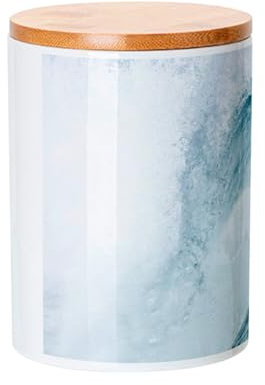 Fabulous Keramiktopf mit Deckel Bambus - Golf Meer Ozean Wasser Foto Marine Tauchen Surf Bali - 739 ml (25 oz) - Topf